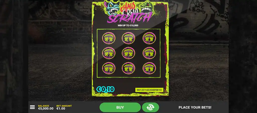 Chaos Crew online kaparós sorsjegy, Hacksaw Gaming