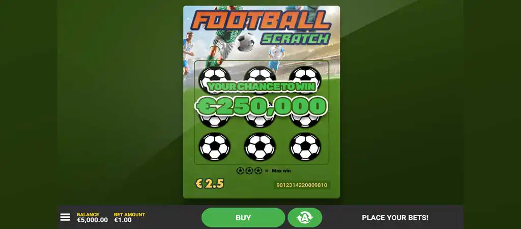 Football Scratch online kapar&oacute;s sorsjegy, Hacksaw Gaming