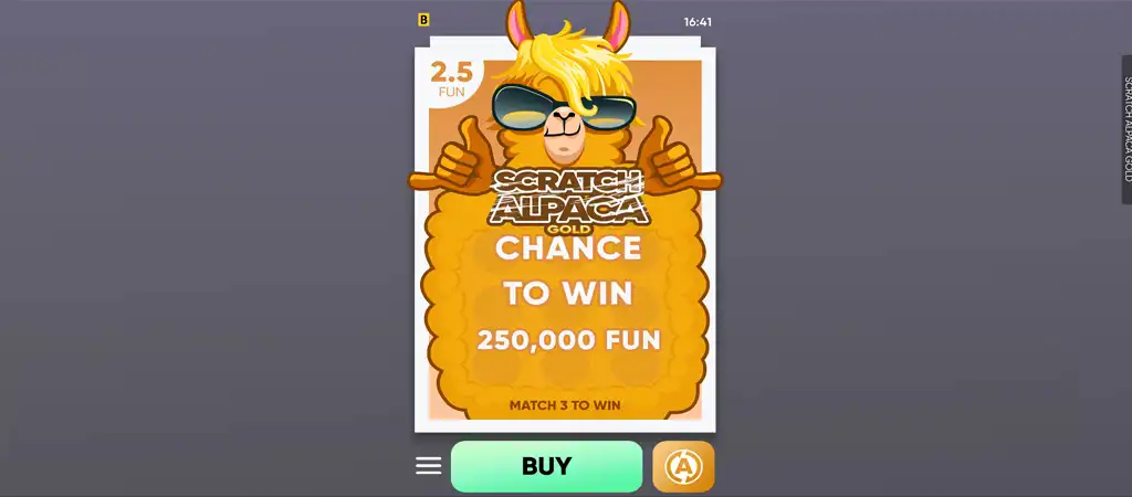 Scratch Alpaca Gold online kaparós sorsjegy - Bgaming játék bemutató.