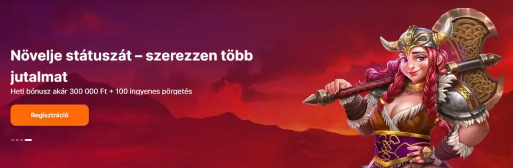 HitnSpin kaszinó VIP program promóciós képe, amely heti bónuszokat és ingyenes pörgetéseket kínál.
