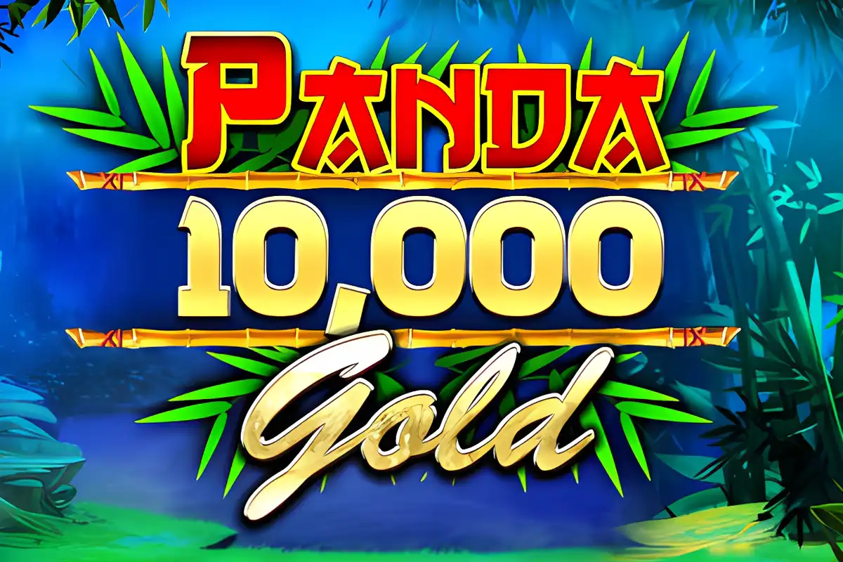 Színes kaparós sorsjegy játék Panda Gold címmel a Pragmatic Play-től, bambusz háttérrel és a játék címével.