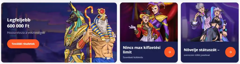 Vulkan Vegas kaszinó promóciók, visszatérítési bónusz és státusz növelési lehetőségek.