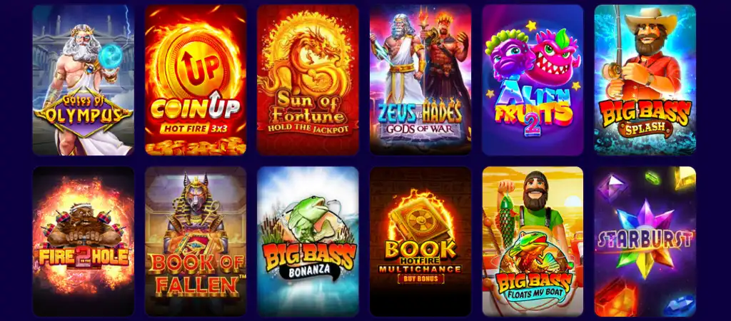 Wazbee Casino n&eacute;pszerű nyerőg&eacute;pes j&aacute;t&eacute;kok v&aacute;laszt&eacute;ka.