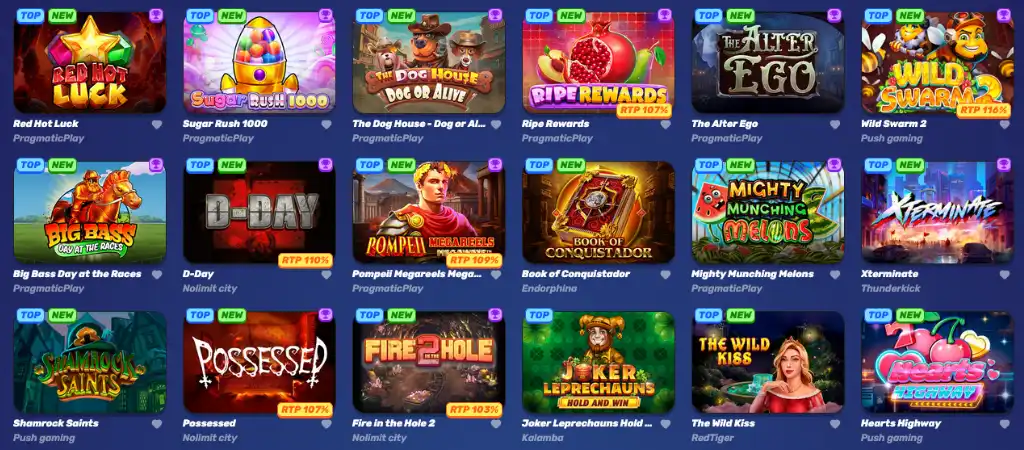 Gamblezen online kaszin&oacute; nyerőg&eacute;pek, n&eacute;pszerű slot j&aacute;t&eacute;kok v&aacute;laszt&eacute;ka, bele&eacute;rtve a Red Hot Luck, Sugar Rush 1000, &eacute;s a Dog House.