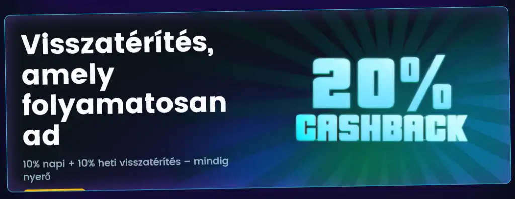 Snatch Casino cashback bónusz ajánlat 20 százalékos visszatérítéssel magyar játékosok számára