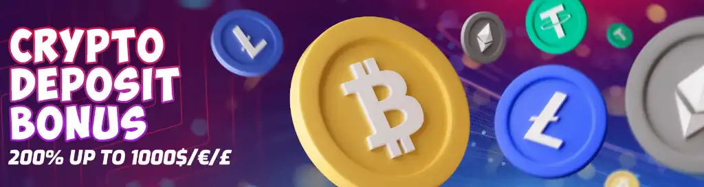 Cosmobet Casino kriptovaluta befizetési bónusz, 200% extra bónusz akár 1000 euróig.