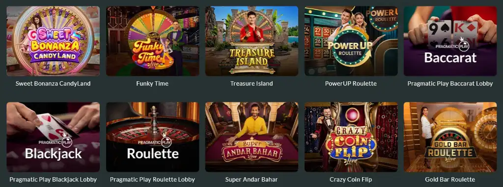 A Lemon Casino élő kaszinó játékai, beleértve a rulettet, blackjacket és baccaratot. A játékosok valós időben csatlakozhatnak a profi osztókhoz.