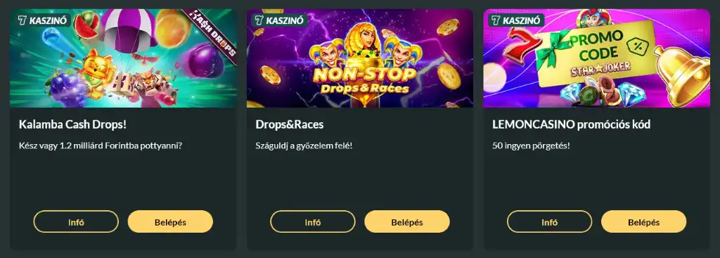 A Lemon Casino ingyenes pörgetés bónusz ajánlata, amelyet egy zöld ajándékdoboz és lebegő zsetonok szimbolizálnak. A háttérben kaszinóasztal és szerencsejáték elemek láthatók.