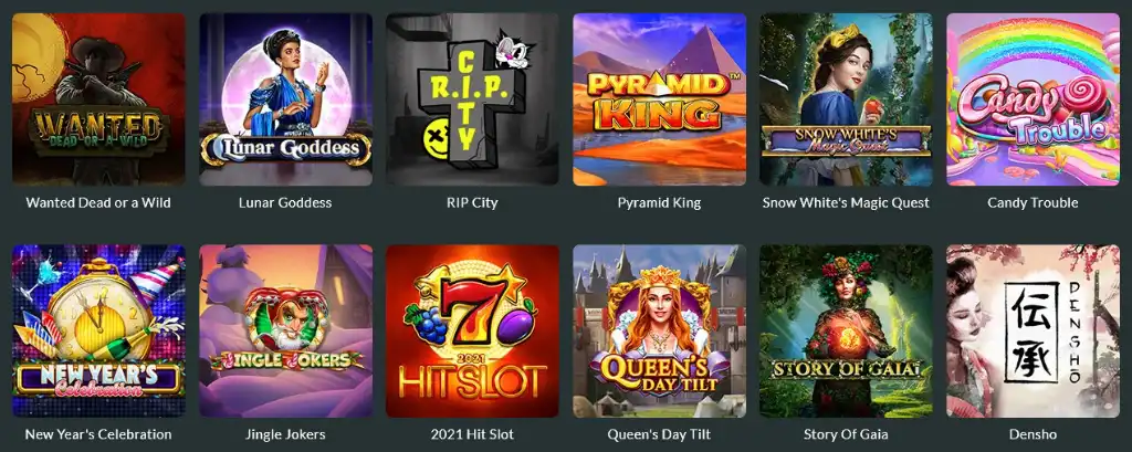 A Lemon Casino online nyerőgépes játékai, színes és változatos témájú slot ikonokkal. A lobbyban klasszikus és modern nyerőgépek is elérhetők.