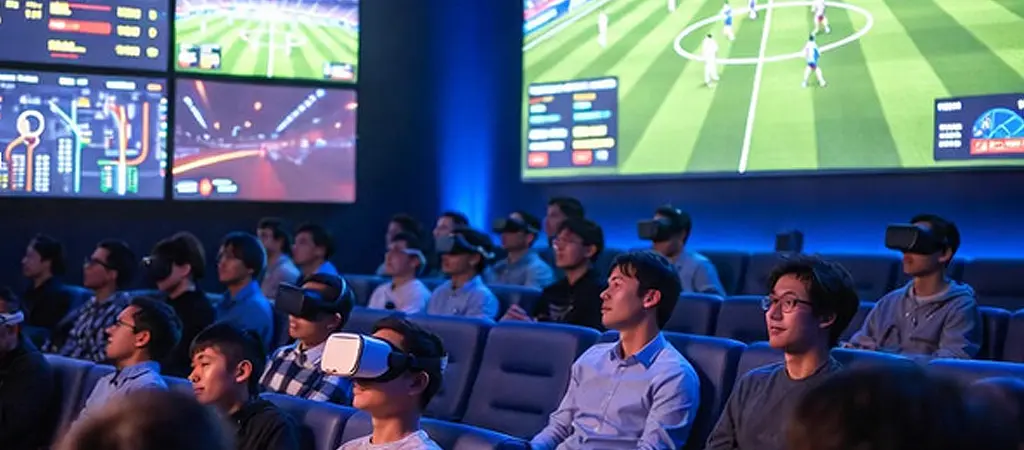 Virtuális sport közvetítések VR technológiával, közönség virtuális élményben