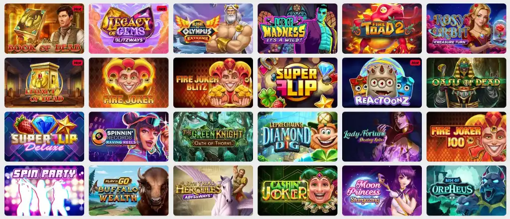 Energy Casino nyerőgépek kínálata népszerű és tematikus online slot játékokkal