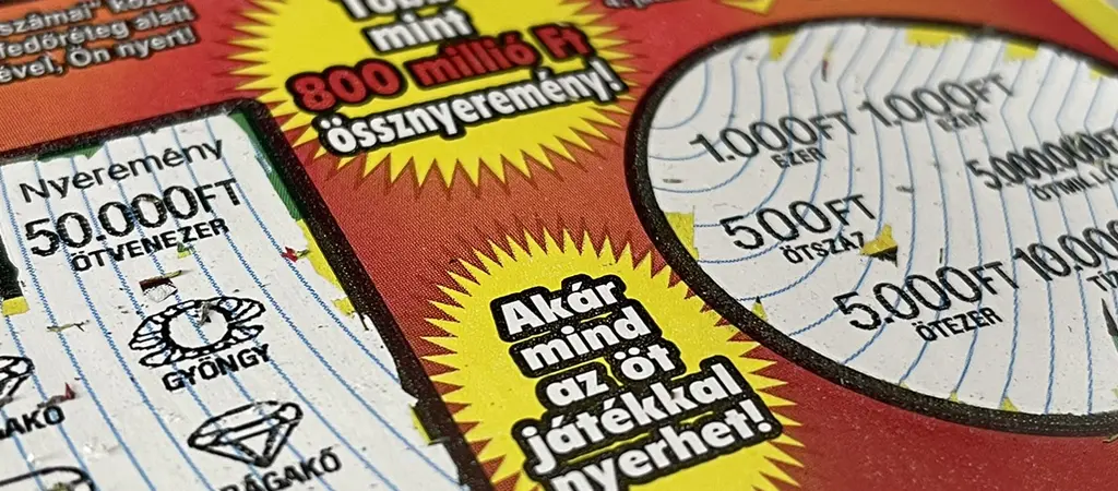 Kapar&oacute;s sorsjegy nyerem&eacute;nymezők &eacute;s betűjel&ouml;l&eacute;sek jelent&eacute;se magyarorsz&aacute;gi sorsjegy p&eacute;ld&aacute;n bemutatva