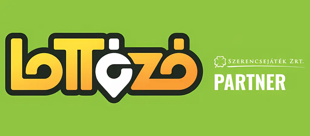 Lottózó hivatalos partner logó a Szerencsejáték Zrt együttműködés jelölésére Magyarországon