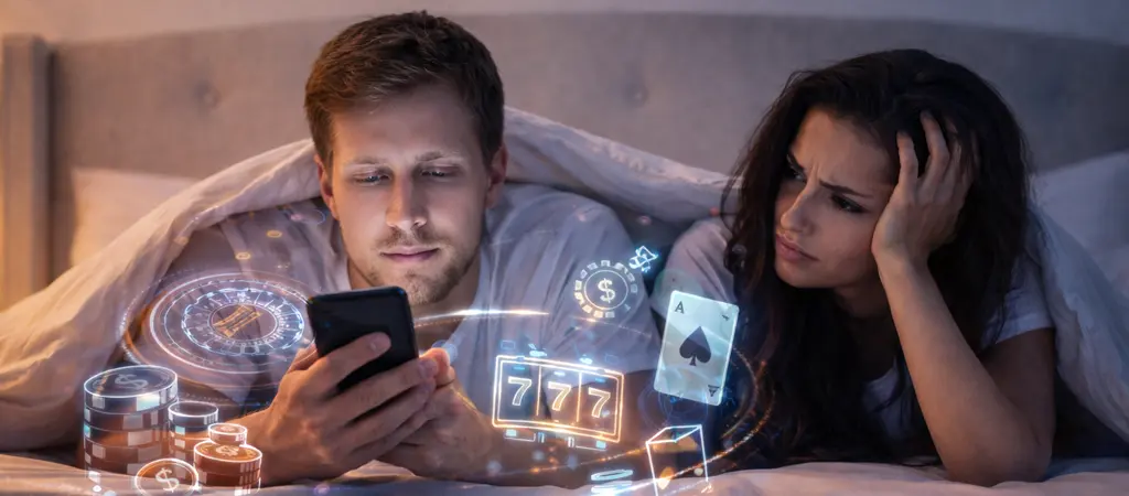 Online szerencsejáték túlzott használata mobiltelefonon, függőség kialakulása és családi problémák megjelenése