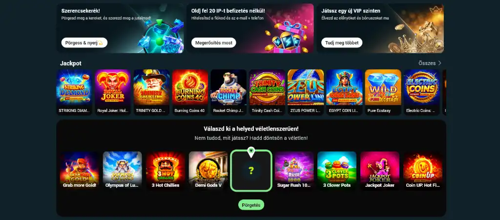 Royal Sea online kaszinó felhasználói felülete jackpot játékokkal, nyerőgépekkel és promóciós bannerekkel