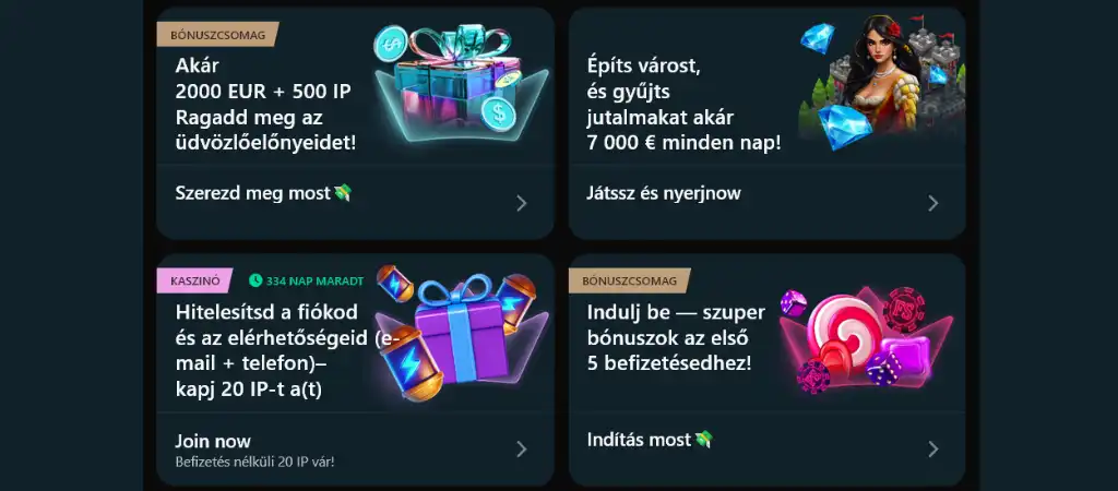 Royal Sea online kaszinó bónusz ajánlatai magyar játékosok számára promóciós csomagokkal