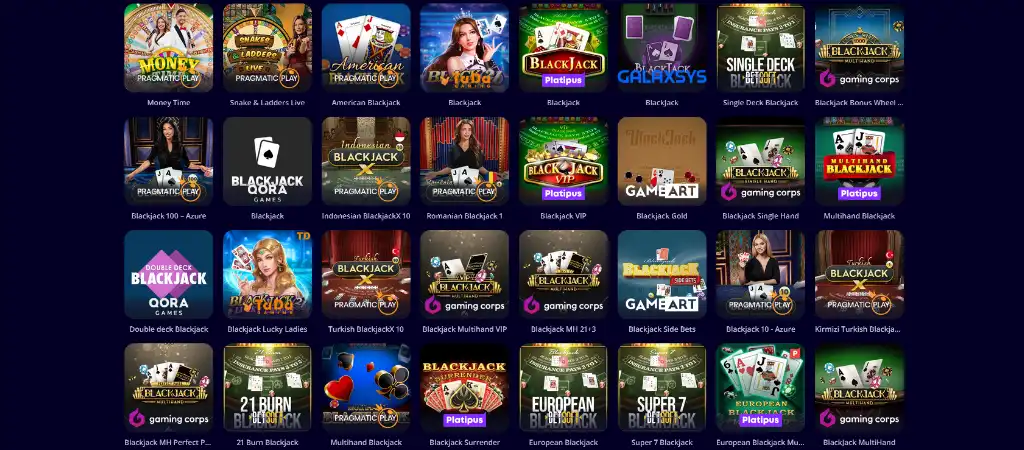 Slotoro online kaszinó élő osztós játék kínálata blackjack és más asztali játékokkal a kaszinó felületén